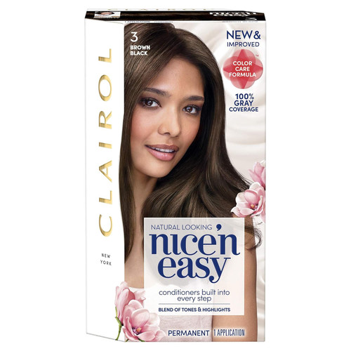 Clairol Nice 'n Easy Hair Color 3 Brown Black