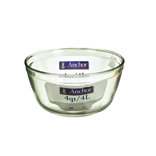 Glass Mixing Bowl - Clear, 4 qt