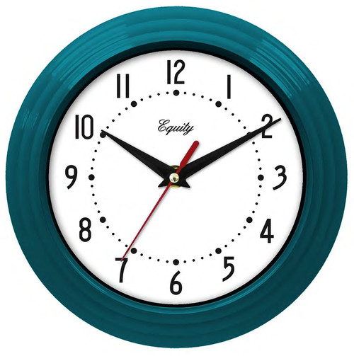 Wall Clock - Teal Blue, 8"