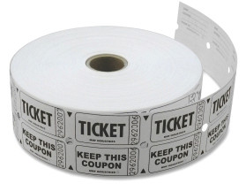 Double Roll Tickets - Qty 2000, White
