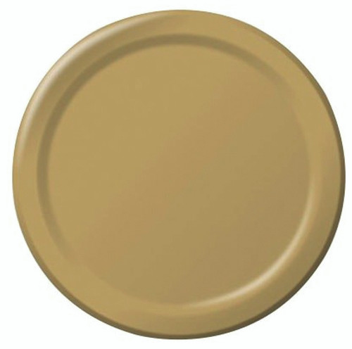 Solid Color Luncheon Plate - Glittering Gold, 7"