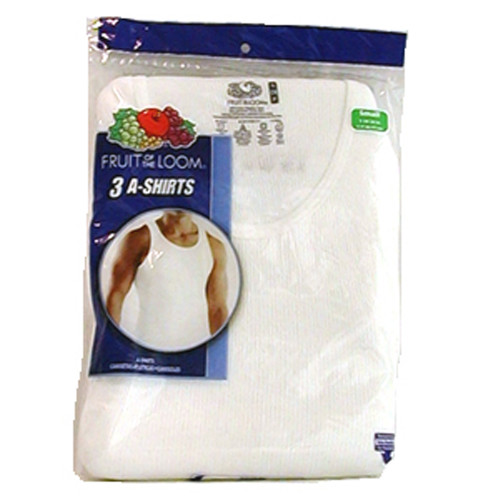 Men's White A-Shirt 3-Pack T-Shirt - White, Small