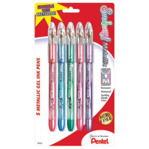 Sunburst Metal Roller Gel Pen - 5 count