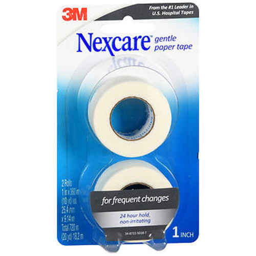 Nexcare Gentle Paper Tape 1 Inch X 10 Yards - 2 ct