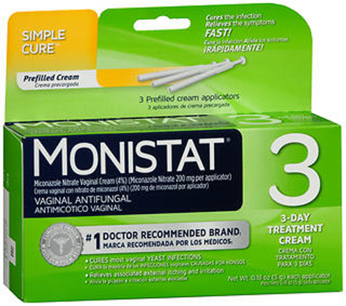 Monistat 3 Vaginal Antifungal Treatment Cream - 3 Each