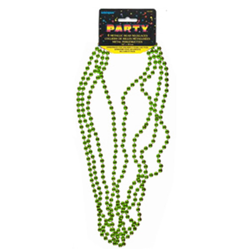 Bead Necklace Party Favors - Green, 32"
