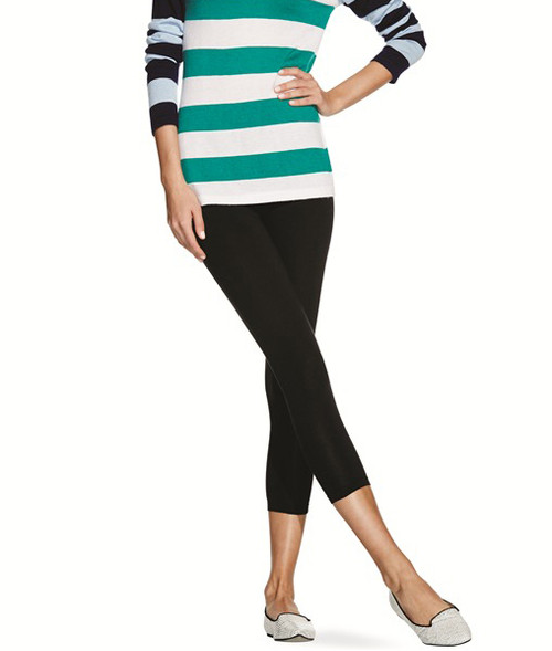 Cotton Capri Legging - Black, Large