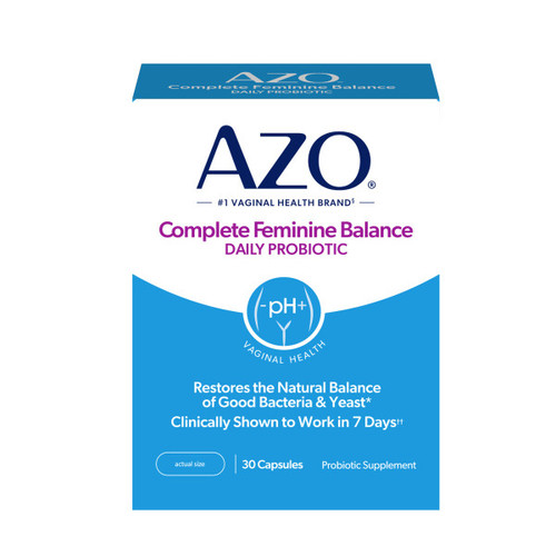 Azo Complete Feminine Balance Daily Probiotic Capsules - 30 ct