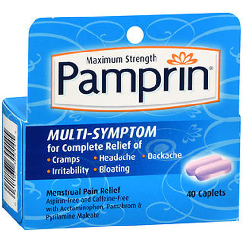 Pamprin Multi-Symptom Menstrual Pain Relief Caplets - 40ct
