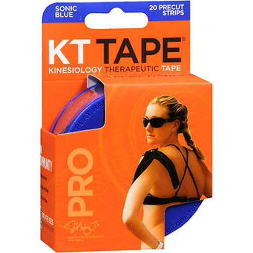 KT Kinesiology Therapeutic Tape Pro Strips Sonic Blue - 20 Strips