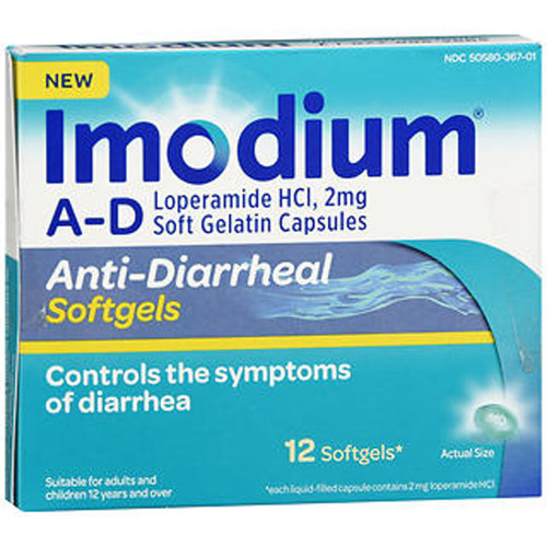 Imodium A-D Anti-Diarrheal Softgels - 12 ct