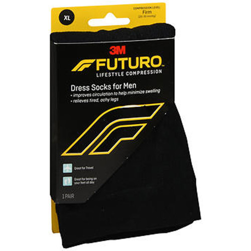 Futuro Restoring Dress Socks for Men Over the Calf X-Large Black Firm - 1 pr Futuro Restoring Dress Socks for Men Over the Calf X-Large Black Firm - 1 pr