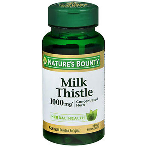 Nature's Bounty Milk Thistle 1000 mg Herbal Supplement Softgels - 50 ct