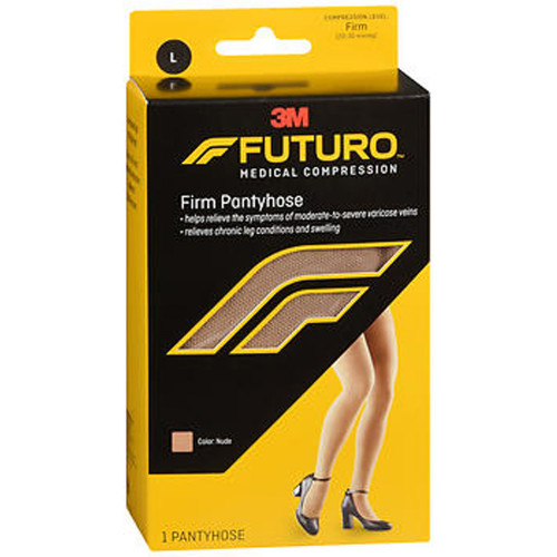 Futuro Restoring Pantyhose for Women Brief Cut Large Nude Firm - 1 pr