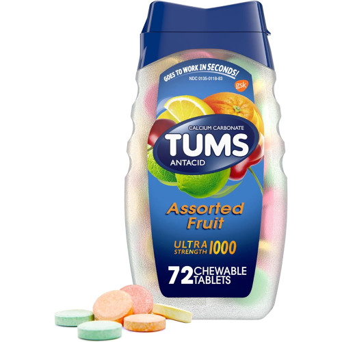 Tums Ultra Strength 1000 Chewable Tablets Assorted Fruit - 72 ct Tums Ultra Strength 1000 Chewable Tablets Assorted Fruit - 72 ct