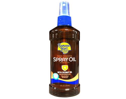 Banana Boat Deep Tanning Oil Spray Sunscreen SPF 4 - 8 oz