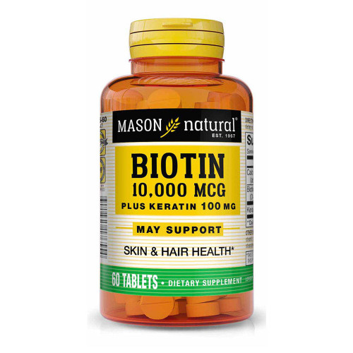 Mason Biotin 10000MG Plus Keratin 100MG - 60 ct