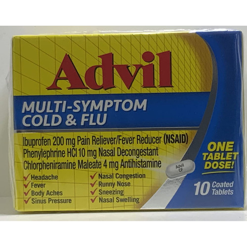 Advil Multi-Symptom Cold & Flu Coated Tablets - 10 ct
