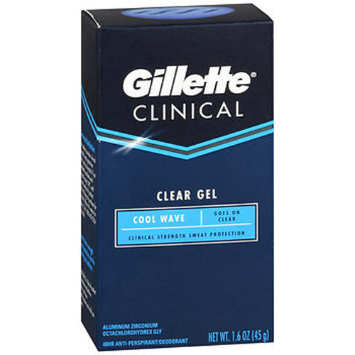 Gillette Clinical Endurance Anti-Perspirant/Deodorant Clear Gel Cool Wave - 1.6 oz