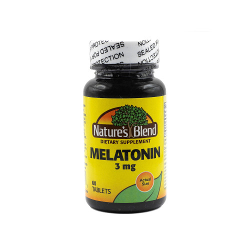 Nature's Blend Melatonin 3 mg Tablets - 60 ct