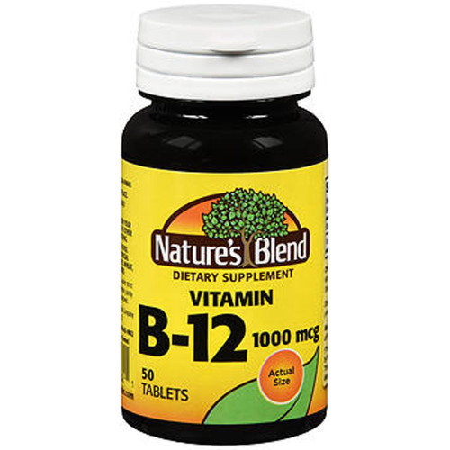 Nature's Blend Vitamin B12 1000 mcg Tablets - 50 ct