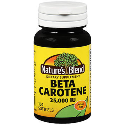 Nature's Blend Beta Carotene 25000 IU - 100 Soft Gels Nature's Blend Beta Carotene 25000 IU - 100 Soft Gels