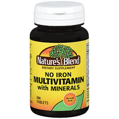 Nature's Blend Multiple Vitamin With Minerals Tablets No Iron - 100 Tablets