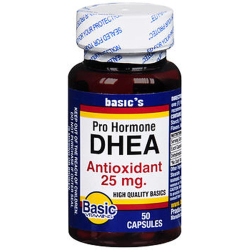 Basic Vitamins DHEA 25 mg Capsules - 50 ct