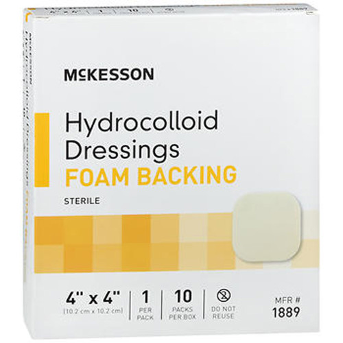 McKesson Hydrocolloid Dressing Foam Backing 4"x4" - 10ct