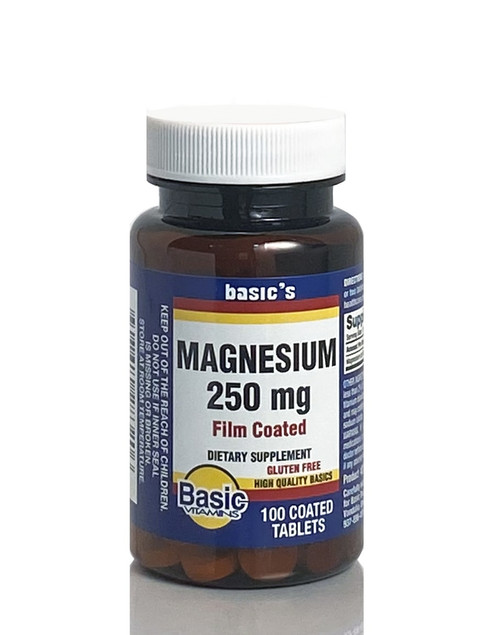 Basic Vitamins Magnesium 250 mg Caplets - 100 ct