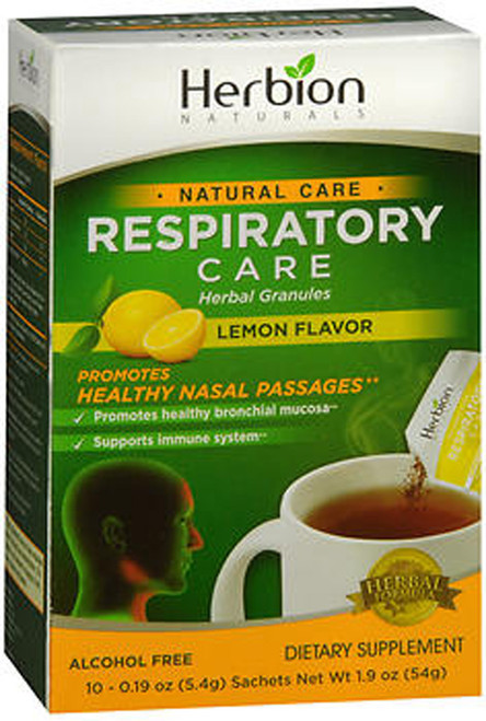 Herbion Naturals Natural Care Respiratory Care Herbal Granules Dietary Supplement Lemon Flavor - 10 pk