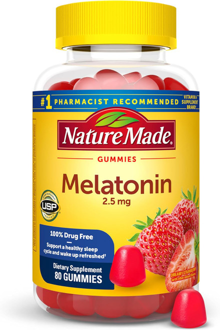 Nature Made Melatonin Adult Gummies Strawberry - 80 ct