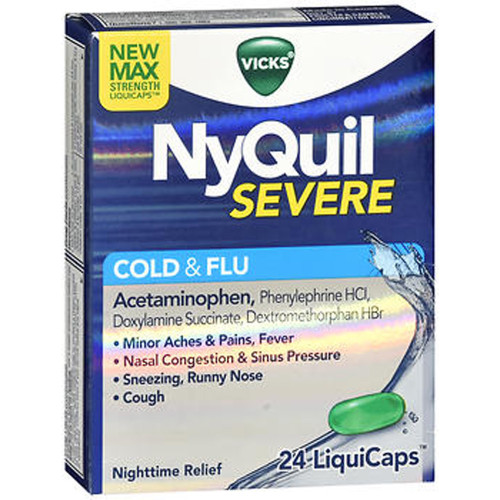 NyQuil Severe Cold & Flu LiquiCaps - 24 ct