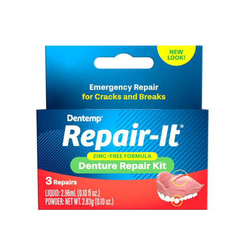 D.O.C. Dentemp Repair-It Denture Repair Kit - 3 Repairs