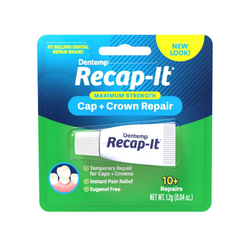 D.O.C. Dentemp Recap-It Loose Cap Dental Repair - 8 Repairs