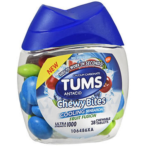 TUMS Ultra Strength 1000 Chewy Bites Cooling Sensation Fruit Fusion - 28 each
