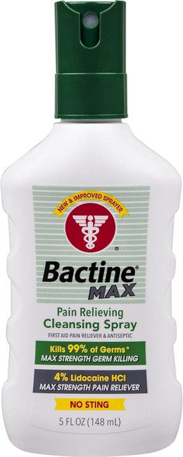 Bactine MAX First Aid Pain Relieving Spray with Lidocaine - 5 oz