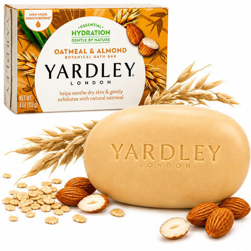 Yardley London Moisturizing Bath Bar Oatmeal & Almond - 4.25 oz Bar