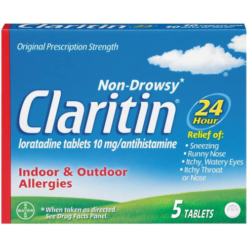 Claritin 24 Hour Indoor & Outdoor Allergy Tablets - 5 ct