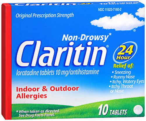 Claritin 24 Hour Indoor & Outdoor Allergy Tablets - 10 ct