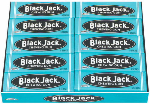 Black Jack 5 Piece Chewing Gum Nostalgic Candy - 20 Count Box