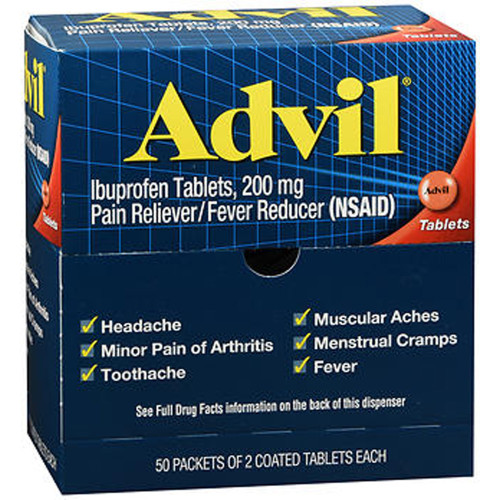 Advil Ibuprofen Coated Tablets - (2X50) 100 ct