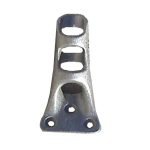 4" Steel Flag Bracket W Count Screw Silver, 3 Count