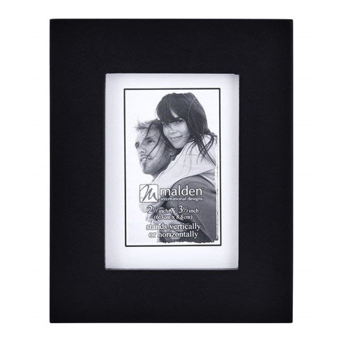 Malden 2x3 Picture Frame - Wide Real Wood Modling, Real Glass - Black