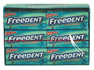 Freedent Spearmint 15 Stick Gum - 12 Pack Box