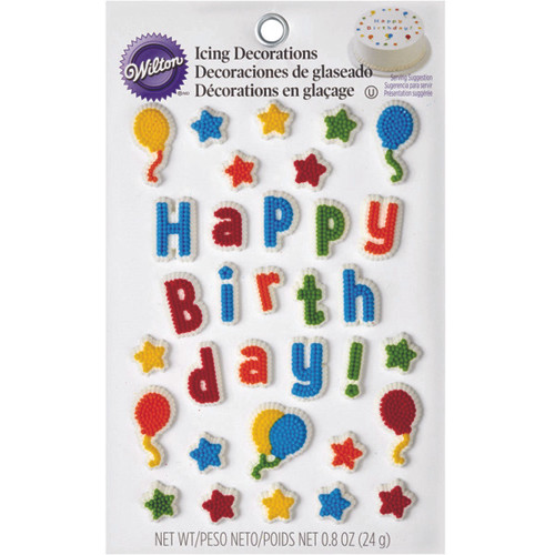 Wilton Birthday Edible Cake Topper Decorating Kit
