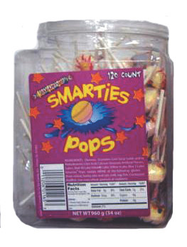 Smartie Pops - 120 Count Jar