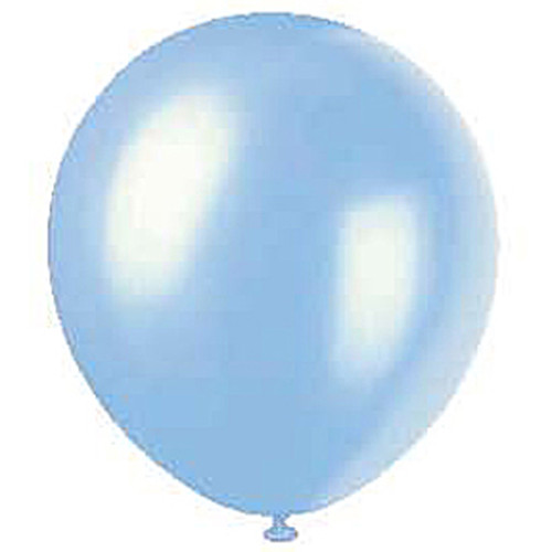 Pearlized Powder Blue Balloons, 12", 8ct
