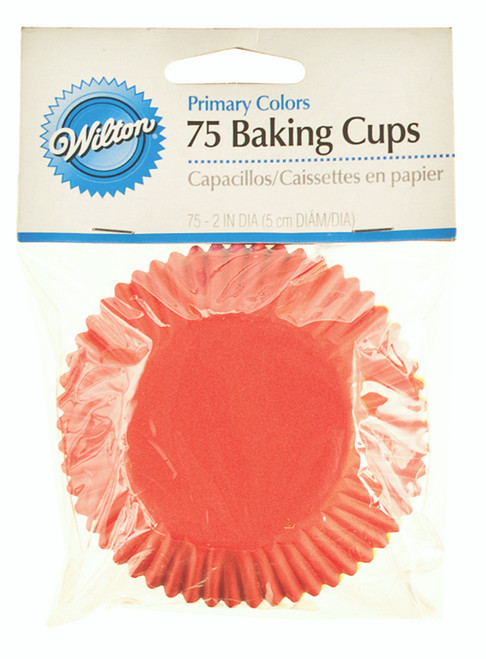 Wilton 415-987 Assorted Primary Colors - 75ct Baking Cups