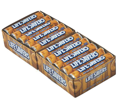Life Savers Butter Rum Hard Candy - 20 Roll Box
